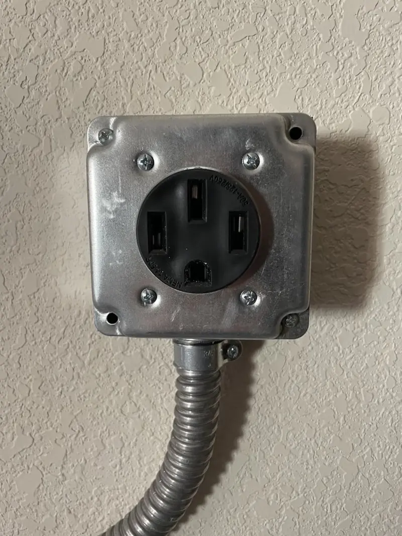 NEMA 14-50 outlet installed for Electrical Panel Upgrade in Country Squire Lakes